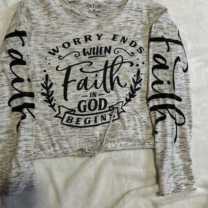 On Fire Black and White Graphic Top